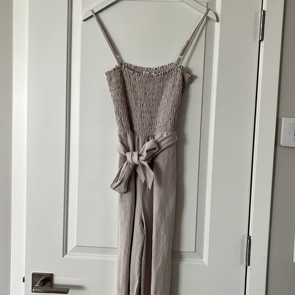 INTERMIX Belted Smocked Jumpsuit - Picture 11 of 11